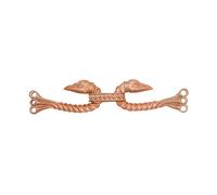 Lord of Battles Medieval Cloak Pin (Made of Bronze) | Viking Celtic Brooch Pin Dragon Design Hook for Cloak Scarf, Shawl | Handmade Cloak Clasp Lost-Wax Cast Bronze, 6.5 cm, Bronze, no gemstone