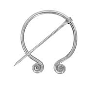 Lord of Battles Medieval Fibula Brooch - Handcrafted Cloak Pin for Viking, Roman, Celtic and LARP Costumes and Reenactment, Standard, Solid Brass