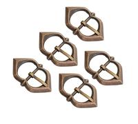 Lord of Battles Medieval Historical Buckles | Solid Brass Ideal For Reenactment, Renfair, SCA, LARP (Late Medieval Brass Buckle (Set of 5))
