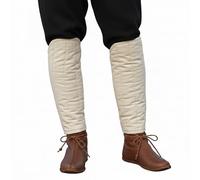 Lord of Battles Medieval Padded Greaves Handmade Canvas Cotton Adjustable Fabric Cords Historical Padded Clothing