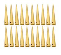 Lord of Battles Medieval Pure Solid Brass Aiglets Set of 10 to 20 Ideal Lace Tips Replacement for Medieval Clothes and Gambesons (Medieval Brass Aiglets 2.6 Cm - 20 Pcs)