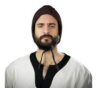 Lord of Battles Medieval Quilted Canvas Cotton Padded Arming Cap Protector Under Armor Chainmail Coif for LARP, Renfair Brown