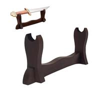 Lord of Battles Medieval Solid Wood Single Tier Sword Display Stand / Sword Holder / Gladiator Sword Display / Katana Sword Holder | Handcrafted from Genuine Teak Wood (Single Tier)