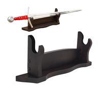 Lord of Battles Medieval Solid Wood Single Tier Sword Display Stand / Sword Holder / Gladiator Sword Display / Katana Sword Holder | Handcrafted from Genuine Teak Wood (One Tier)
