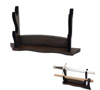Lord of Battles Medieval Solid Wood Sword Display Stand / Sword Holder / Gladiator Sword Display / Katana Sword Holder | Handcrafted from Genuine Teak Wood (2-Tier Table)