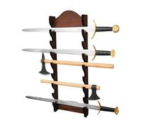 Lord of Battles Medieval Solid Wood Tier Sword Display Stand / Sword Holder / Gladiator Sword Display / Katana Sword Holder (Eight Tier)