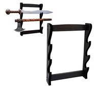 Lord of Battles Medieval Solid Wood Tier Sword Display Stand / Sword Holder / Gladiator Sword Display / Katana Sword Holder (Three Tier)