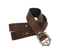 Lord of Battles Pirate Leather Belt with Sword Hanger Medieval Baldric Sword Hanging Belt Handcrafted From Genuine Buff Leather With Antique Solid Brass Buckle - 170 cm long