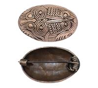 Lord of Battles Solid Bronze Turtle Viking Brooch with Bronze Pin