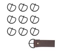 Lord of Battles Sturdy Buckle Leather Belt Accessory Ideal for LARP Medieval Ren Fair Cosplay Or Historical Reenactment (Set of 10 Hand Forged Buckle - Large)