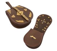 Lord of Battles Viking Birka Leather Bag - 3mm Thick Genuine Leather Pouch with Pure Brass Accents - Historic Norse Belt Bag for Reenactment & LARP