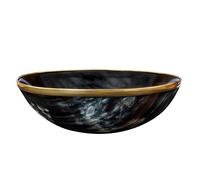 Lord of Battles Viking Bowl Natural Horn Bowl Shaving & Serving Bowl with Brass Rim, Handcrafted Perfect for Feasting, Viking Party, Decor & Gifts