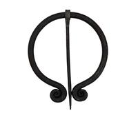 Lord of Battles Viking Cloak Pin - Hand-Forged Wrought Iron Brooch for Cloaks & Shawls - Medieval Fibula for LARP, Reenactment & Costumes (Medieval Iron Cloak Pin)
