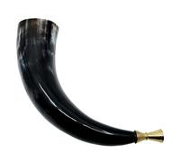 Lord of Battles Viking War Horn Medieval Blowing Horn with Solid Brass Mouthpiece