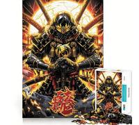 Lord of Japanese Samurai 1000 Pieces Jigsaw Puzzles for Teenagers Memory Train Smooth Thick Home Game Birthday Art Gift (38x52cm)