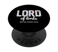 Lord of Lords Boho Floral Christian Bible Verse PopSockets Adhesive PopGrip