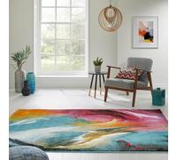 Lord of Rugs Art Colourful Rug for Living Room, Bedroom, Hallway, Nursery Modern Abstract Area Carpet Soft Pile Pictorial Pop Vibrant Multicolours Rug ART104 Multi Large 160x220 cm (5'3"x7'6")
