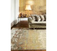 Lord of Rugs Aurora AU01 Dune Rug for Living Room Bedroom Modern Abstract Silky High Shine Yellow Gold Rug Medium 120x170 cm (4'x5'6")