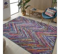 Lord of Rugs Carnaval Modern Rug for Living Room Bedroom Kitchen Bright Multi Coloured Geometric Rug CAR104 Multi X-Large 200x290 cm (6'7"x9'6")