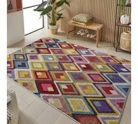 Lord of Rugs Carnaval Modern Rug for Living Room Bedroom Kitchen Bright Multi Coloured Geometric Rug CAR109 Multi X-Large 200x290 cm (6'7"x9'6")