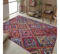 Lord of Rugs Carnaval Modern Rug for Living Room Bedroom Kitchen Bright Multi Coloured Geometric Rug CAR105 Multi XX-Large 240x330 cm (7'10"x10'10")