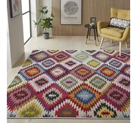 Lord of Rugs Carnaval Modern Rug for Living Room Bedroom Kitchen Bright Multi Coloured Geometric Rug CAR106 Multi Large 160x220 cm (5'3"x7'6")