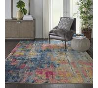 Lord of Rugs Celestial CES09 Abstract Rug for Living Room, Bedroom, Office Kitchen Modern Soft Vibrant Ocean Blue Yellow Multi Coloured Area Rug X-Large 201 x 292 cm (6'7"x9'7")