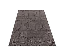 Lord of Rugs Living Room Rug Geometric Bedroom Dining Room Home Office Kitchen Area Rug Charcoal Swirl X-Large 200x290 cm (6'7"x9'6")
