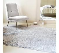 Lord of Rugs Modern Abstract Grey Silver Rug Silky Soft Shimmer High-Shine Carpet for Living Room, Bedroom Luxury AU03 Solar Area Hall Rug Runner L241 x W66 cm (7'10"x2'1")