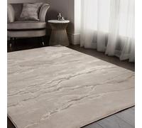 Lord of Rugs Modern Abstract Shiny Rug Silky Shimmer Soft High-Shine Carpet for Living Room, Bedroom Luxury Geometric and Marbled Patterns Rug Linea AU17 Yellow/Gold, Medium 120 x 170 cm (4'x5'6")