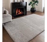 Lord of Rugs Modern Shaggy Rug Ultra Soft, Cozy, Plush, Densely Woven High Pile Carpet for Living Room & Bedroom Atlas Area Rug Silver, Small 80 x 150 cm (2'6"x5')