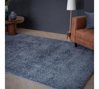 Lord of Rugs Modern Shaggy Rug Ultra Soft, Cozy, Plush, Densely Woven High Pile Carpet for Living Room & Bedroom Atlas Area Rug Navy Blue, X-Large 200 x 290 cm (6'7"x9'6")