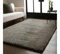 Lord of Rugs Modern Shaggy Rug Ultra Soft, Cozy, Plush, Densely Woven High Pile Carpet for Living Room & Bedroom Atlas Area Rug Gunmetal Charcoal/Dark Grey, Small 80 x 150 cm (2'6"x5')