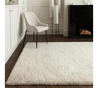 Lord of Rugs Modern Shaggy Rug Ultra Soft, Cozy, Plush, Densely Woven High Pile Carpet for Living Room & Bedroom Atlas Area Rug Ivory, Large 160 x 230 cm (5'3"x7'7")