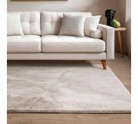 Lord of Rugs Nebula Abstract Rug for Living Room, Bedroom, Dining Office Carpet, Modern Natural High-Low Pile Soft Plush Textured Area Rug Haze Biege, Large 160 x 230 cm (5'3"x7'7")