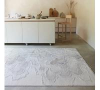 Lord of Rugs New Abstract Design Rug for Modern Living Room Bedroom Dining Textured Silky Short Pile Area Rug 02 Setas Beige/Natural Extra Large 200x300 cm (6'7"x10')