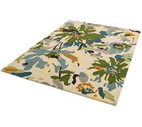 Lord of Rugs Reef Floral Patterns Hand Tufted Quality 100% Wool Rug Living Room Bedroom Carpet Large 160x230 cm (5'3"x7'7") RF11 Floral Green