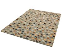Lord of Rugs Reef Geometric Patterns Hand Tufted Quality 100% Wool Rug Living Room Bedroom Carpet Medium 120x170 cm (4'x5'6") RF07 Pixel Grey Multi