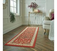 Lord of Rugs Sherborne Quality Traditional Classic Oriental Living Room Bedroom Rug Terracotta Runner 66x230 cm (2'1"x7'7") Hallway