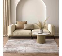 Lord of Rugs Stellar Abstract Rug for Living Room Dining Bedroom Modern Painterly Floor Carpet Marbled Style Shiny Area Rug ST02 Beige Natural Small 80x150 cm (2'6"x5')