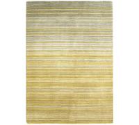 Lord of Rugs Stripes Wool Rug for Modern Contemporary Homes Living Room Bedroom Dining Room Carpet Soft Hand Made Colourful Striped Rug Ochre Yellow Small 80 x 150 cm (2'6"x5')