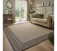 Lord of Rugs Sumac Rug for Indoor, Outdoor, Garden, Patio, Living Room, Bedroom, Kitchen Traditional Classic Modern Motifs Rug Bordered Plain SUM102 Beige Brown Medium 120x170 cm (4'x5'6")