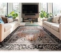 Lord of Rugs Traditional Classic Rug Modern Distressed Antique Medallion Floral Oriental Carpet for Living Room Bedroom Quality Rug Orange Terracottta XX-Large 240x330 cm (8'x11')