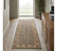 Lord of Rugs Traditional Rug Bordered Classic Grand Heritage GH102 Million Point Detail Rug Ideal for Living Room or Dining Room Decor Blue, Runner 240x80cm (2'7"x7'11")