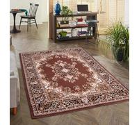 Lord of Rugs Traditional Rug for Living Room Bedroom Kitchen Hallways Lounge Carpet Lancashire Floral Medallion Oriental Rug Chocolate Brown Medium 120x160 cm (4'x5'3")