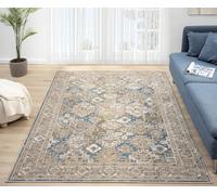 Lord of Rugs Traditional Vintage Rug for Dining Room, Living Room, Bedroom, Home Office, Kitchen Classic Bohomian Easy Care Rug Bordered Blue 550AG Medium 120x170 cm (4'x5'6")