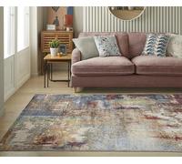 Lord of Rugs Washable Luxury Abstract Rug for Modern Living Room Bedroom Kitchen Non-Slip Area Short Pile Machine Washable Rug LUX05 Multi Medium 120x180 cm (4'x5'10")