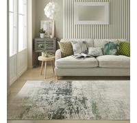 Lord of Rugs Washable Luxury Abstract Rug for Modern Living Room Bedroom Kitchen Non-Slip Area Short Pile Machine Washable Rug LUX11 Ivory Light Green, Medium 120x180 cm (4'x5'10")