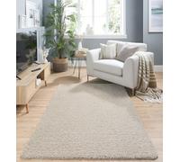 Lord of Rugs Washable Non-Slip Rug Shaggy Rug Floor Mat for Hallways Kitchen Bathroom Living Room Bedside Bedroom Nursery Kids Playroom Soft Plain Carpet Rectangle Rug Stone Small 80x120 cm (2'8"x4')