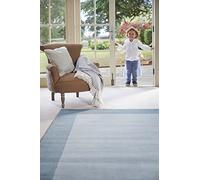 Lord of Rugs Wool Border Rug for Living Room Bedroom Sierra Apollo Carpet Thick Soft Hand Tufted Home Area Rug Duck Egg X-Large 200x290 cm (6'7"x9'6")